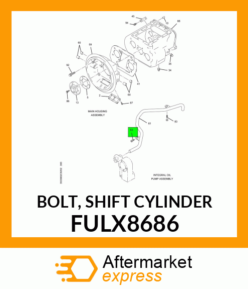 BOLT, SHIFT CYLINDER FULX8686