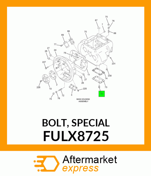 BOLT, SPECIAL FULX8725