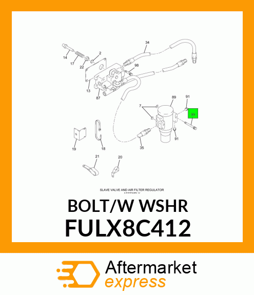 BOLT W/LOCK WASHER 5/8" X 1 1/4" UNC FULX8C412