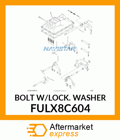 BOLT W/LOCK WASHER FULX8C604