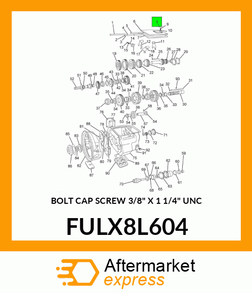 BOLT CAP SCREW 3/8" X 1 1/4" UNC FULX8L604