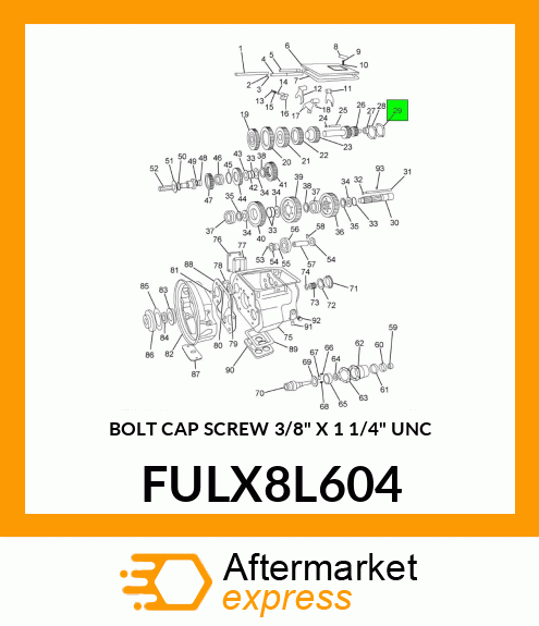 BOLT CAP SCREW 3/8" X 1 1/4" UNC FULX8L604