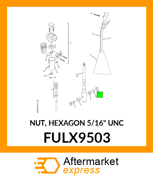 NUT, HEXAGON 5/16" UNC FULX9503