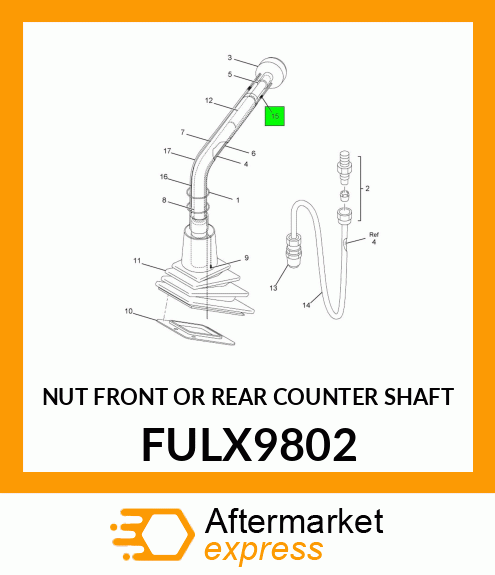 NUT FRONT OR REAR COUNTER SHAFT FULX9802