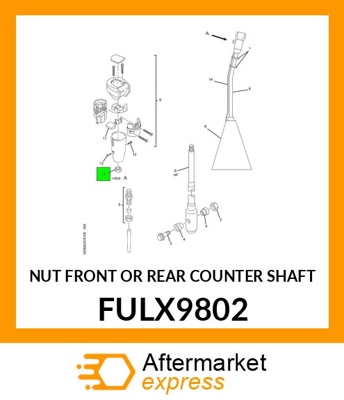 NUT FRONT OR REAR COUNTER SHAFT FULX9802