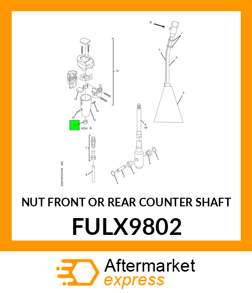 NUT FRONT OR REAR COUNTER SHAFT FULX9802