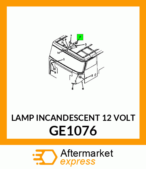 LAMP INCANDESCENT 12 VOLT GE1076