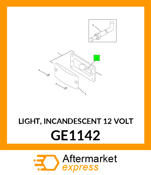 LIGHT, INCANDESCENT 12 VOLT GE1142