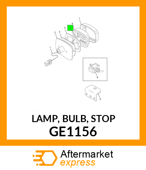 LAMP, BULB, STOP GE1156