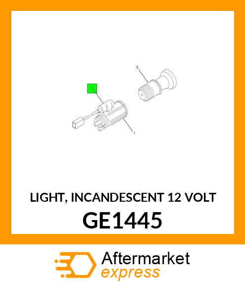 LIGHT, INCANDESCENT 12 VOLT GE1445