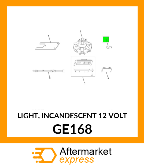 LIGHT, INCANDESCENT 12 VOLT GE168