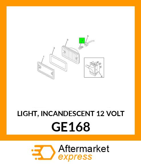 LIGHT, INCANDESCENT 12 VOLT GE168