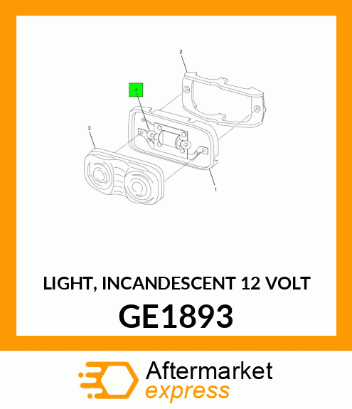 LIGHT, INCANDESCENT 12 VOLT GE1893