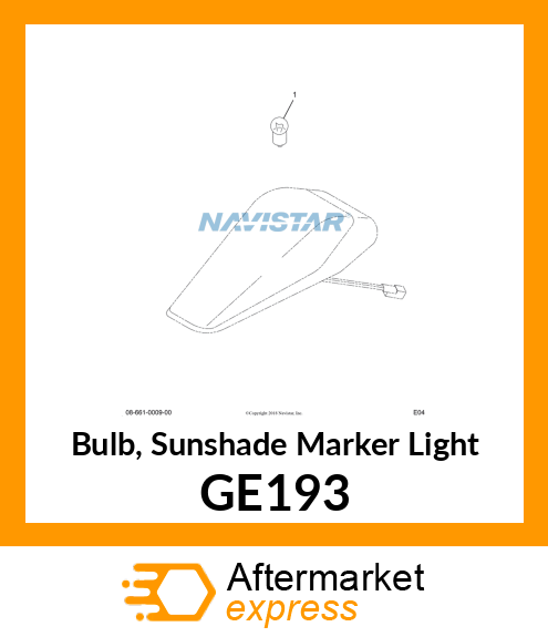 Bulb, Sunshade Marker Light GE193