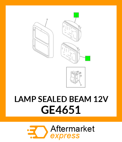 LAMP SEALED BEAM 12V GE4651