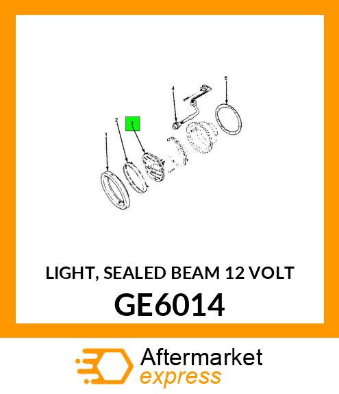 LIGHT, SEALED BEAM 12 VOLT GE6014