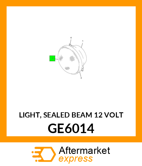 LIGHT, SEALED BEAM 12 VOLT GE6014