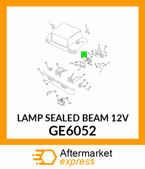 LAMP SEALED BEAM 12V GE6052