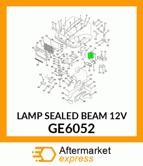 LAMP SEALED BEAM 12V GE6052