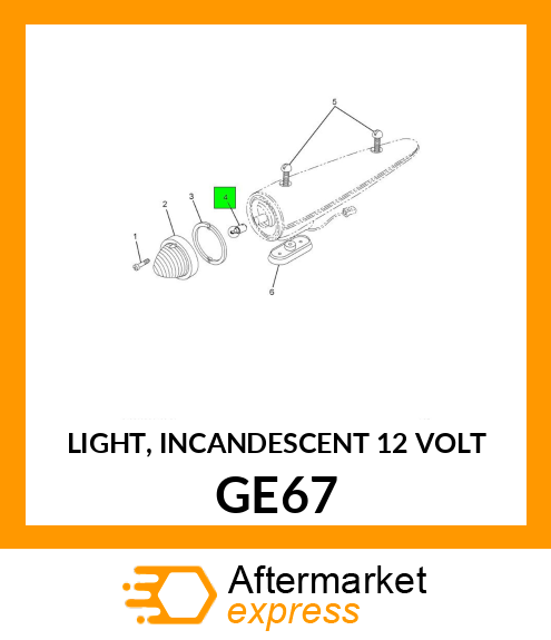 LIGHT, INCANDESCENT 12 VOLT GE67