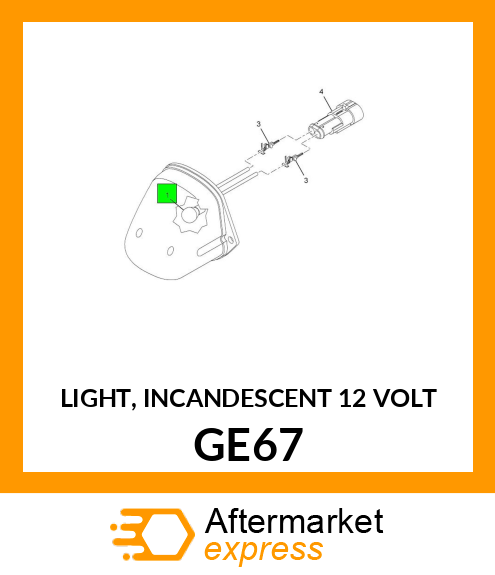 LIGHT, INCANDESCENT 12 VOLT GE67