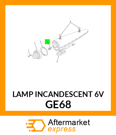 LAMP INCANDESCENT 6V GE68