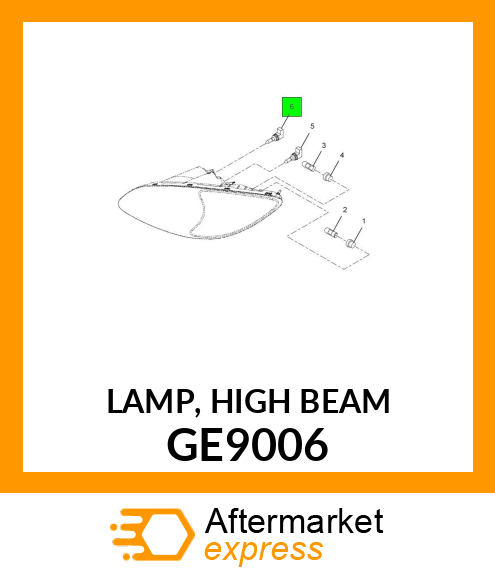 LAMP, HIGH BEAM GE9006