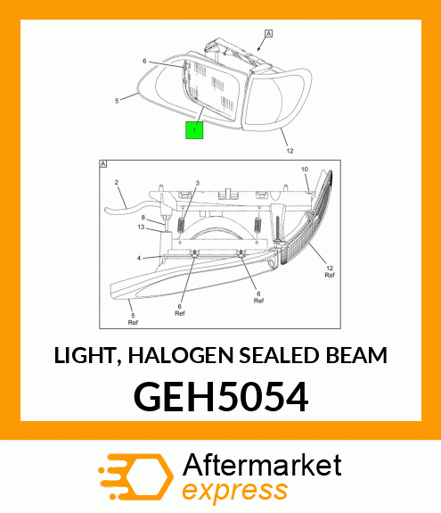 LIGHT, HALOGEN SEALED BEAM GEH5054