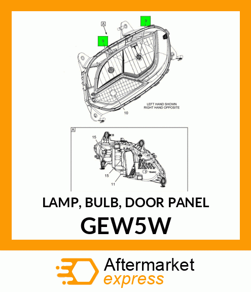 LAMP, BULB, DOOR PANEL GEW5W