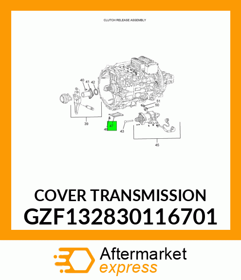 COVER TRANSMISSION GZF132830116701