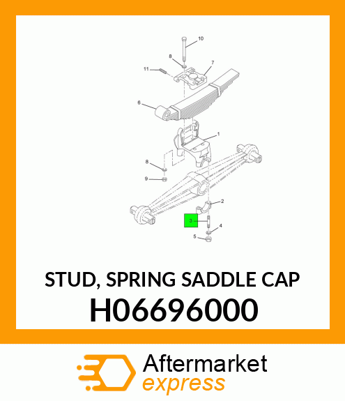 STUD, SPRING SADDLE CAP H06696000