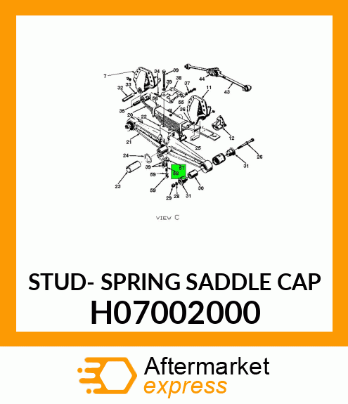 STUD- SPRING SADDLE CAP H07002000