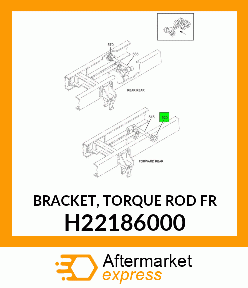 BRACKET, TORQUE ROD FR H22186000