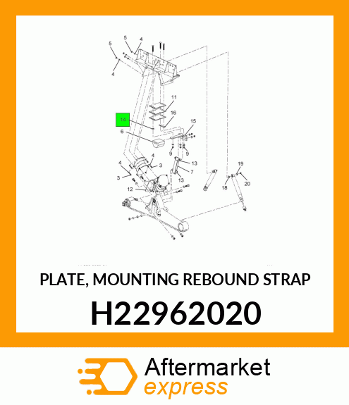 PLATE, MOUNTING REBOUND STRAP H22962020