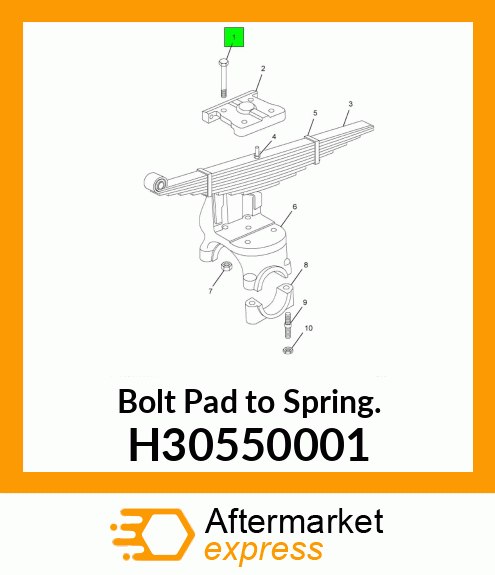 Bolt Pad to Spring. H30550001