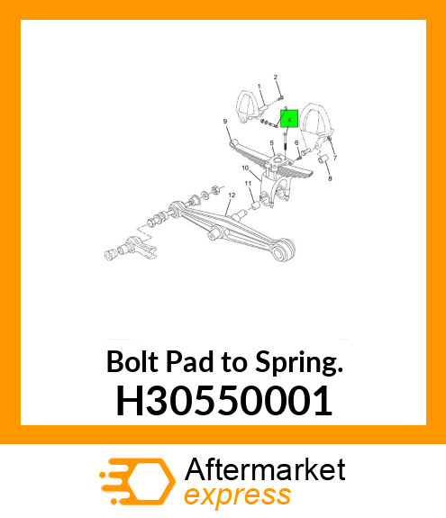 Bolt Pad to Spring. H30550001