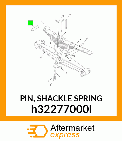 PIN, SHACKLE SPRING h32277000l