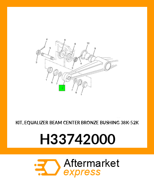 KIT, EQUALIZER BEAM CENTER BRONZE BUSHING 38K-52K H33742000