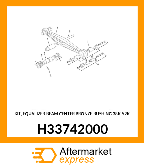 KIT, EQUALIZER BEAM CENTER BRONZE BUSHING 38K-52K H33742000