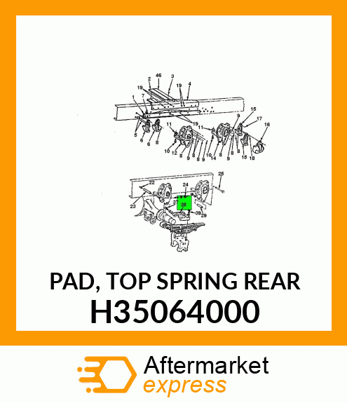 PAD, TOP SPRING REAR H35064000