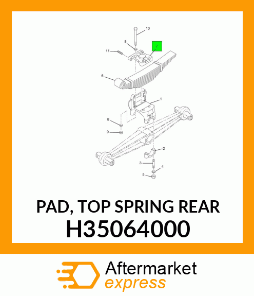 PAD, TOP SPRING REAR H35064000