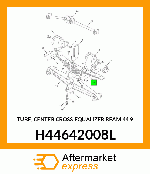 TUBE, CENTER CROSS EQUALIZER BEAM 44.9" H44642008L
