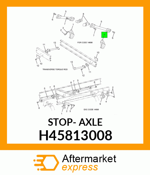 STOP- AXLE H45813008