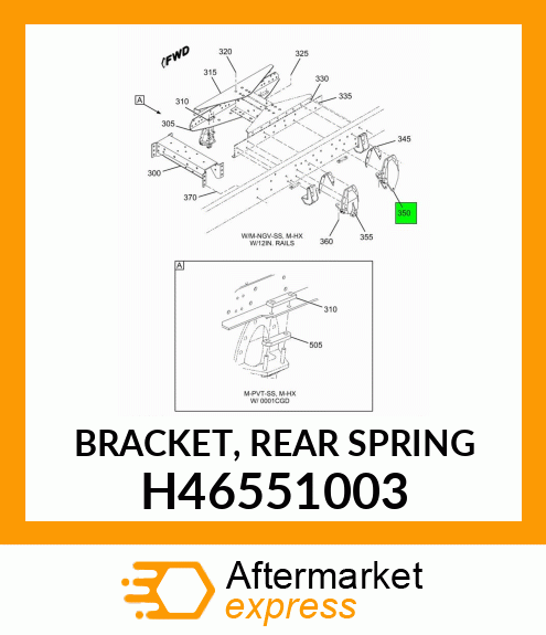 BRACKET, REAR SPRING H46551003