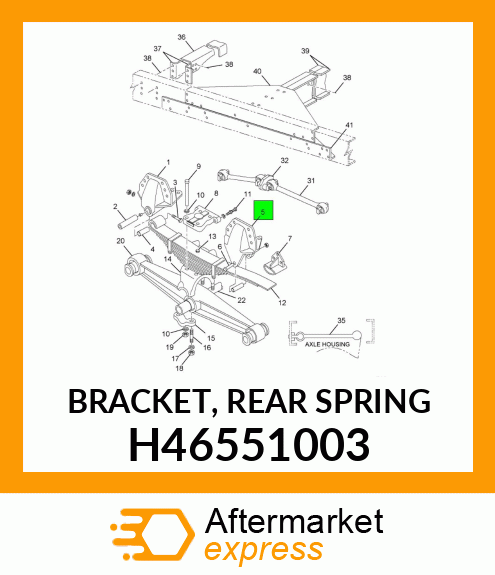 BRACKET, REAR SPRING H46551003