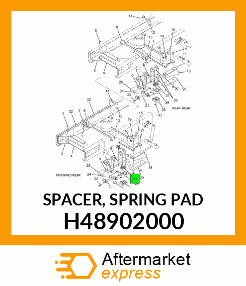 SPACER, SPRING PAD H48902000