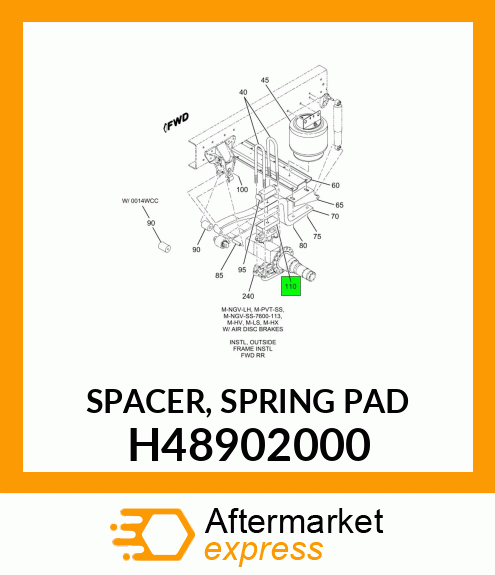 SPACER, SPRING PAD H48902000