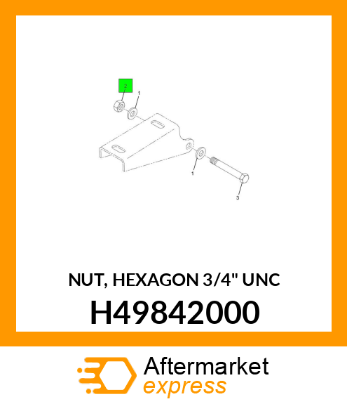 NUT, HEXAGON 3/4" UNC H49842000