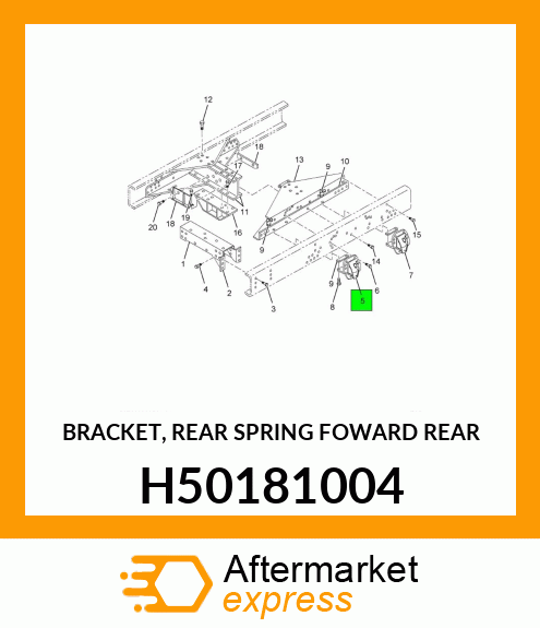 BRACKET, REAR SPRING FOWARD REAR H50181004