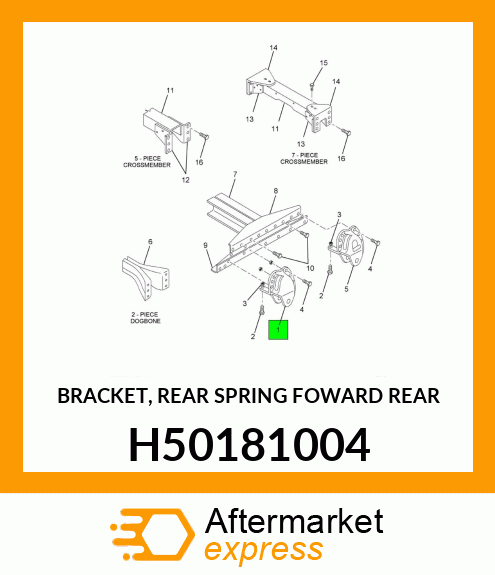 BRACKET, REAR SPRING FOWARD REAR H50181004